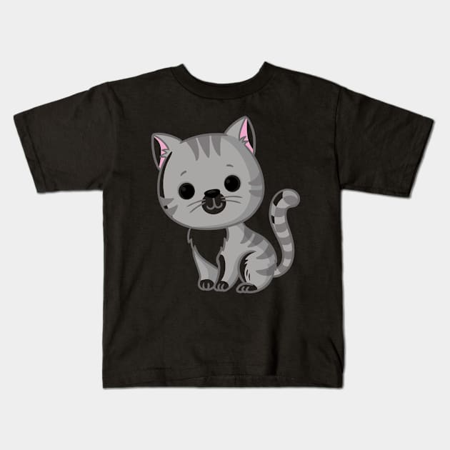 Cute kitten Kids T-Shirt by endi318